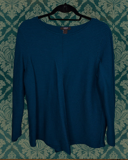 Navy Ripple Long Sleeved Jumper