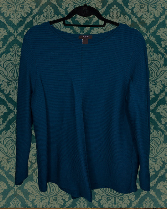Navy Ripple Long Sleeved Jumper