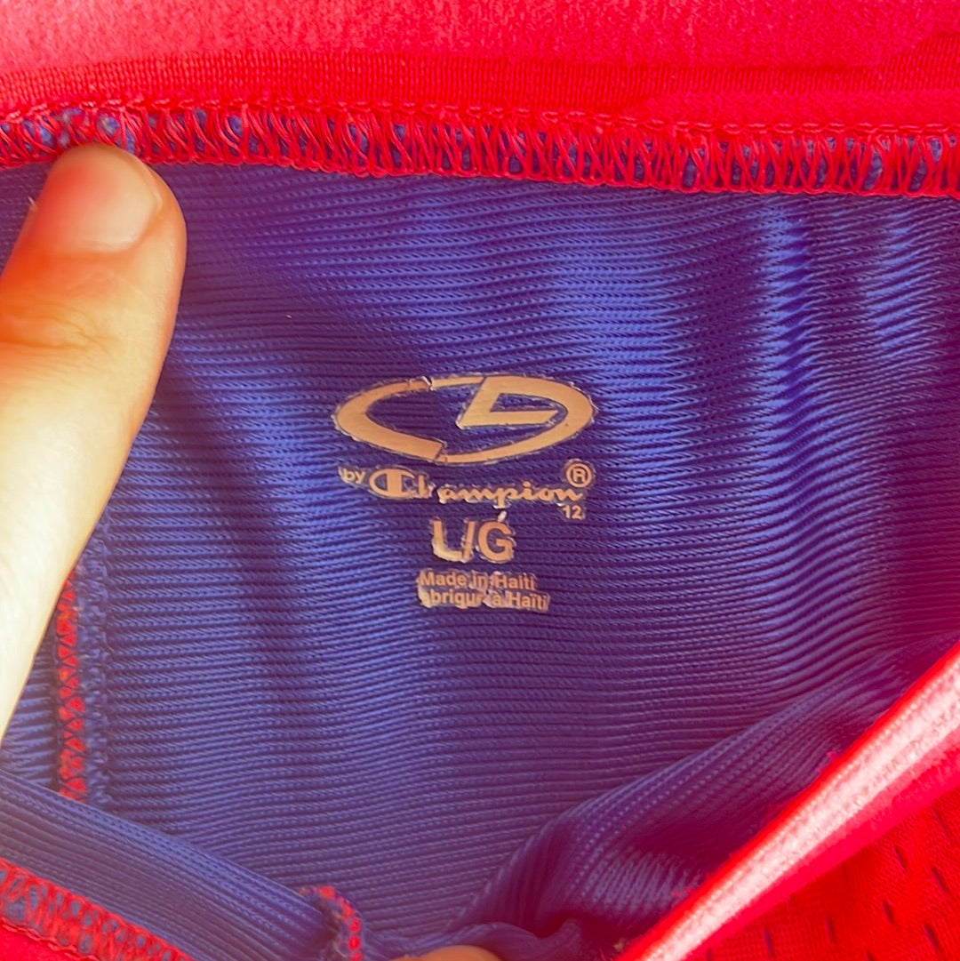 “Champion” Hot Pink Shorts w/ Blue Lining (L)