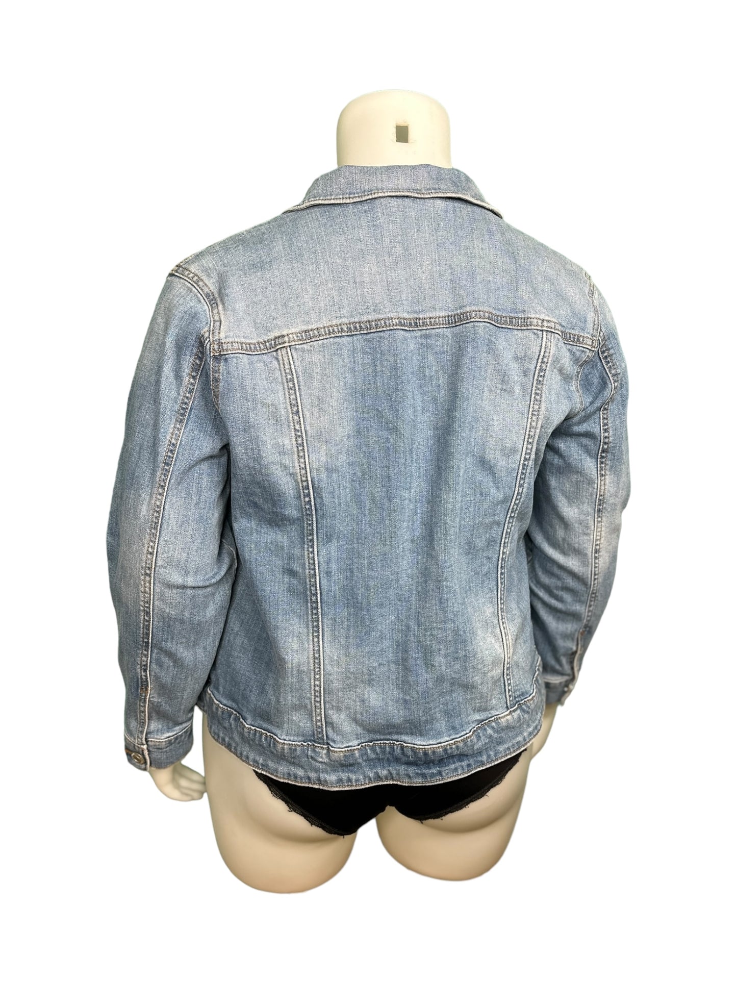 Blue Long Sleeved Denim Jean Jacket (2X)