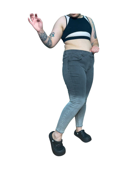 Dark Grey to Light Grey Ombre Jeans