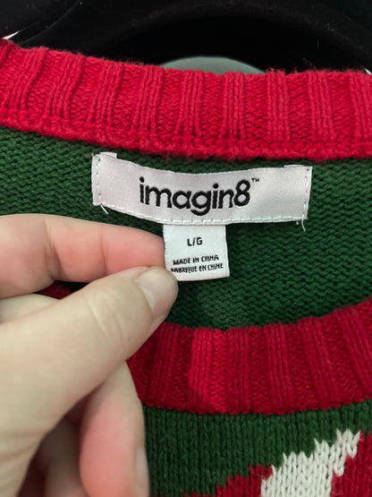 Green, Red and White Unicorn Christmas Sweater