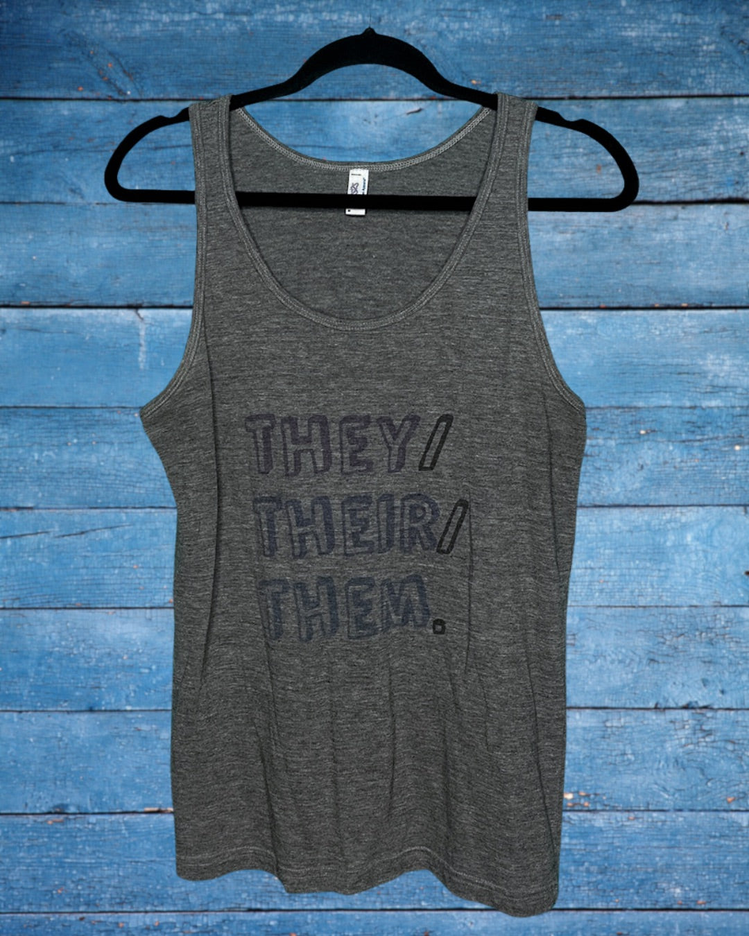 Grey They/Their/them Tank Top