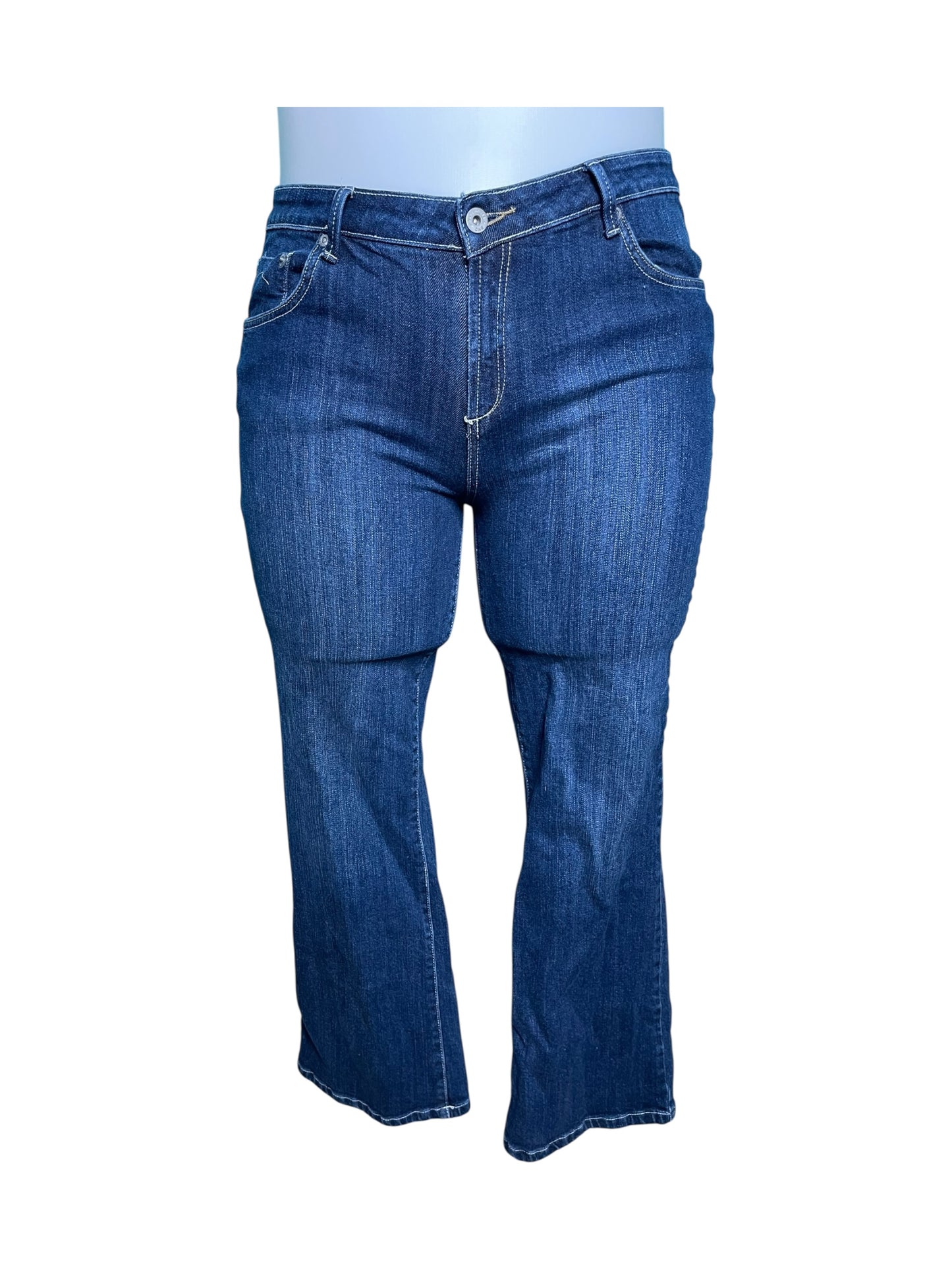 Dark Blue Bell Bottom Jeans