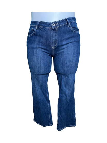 Dark Blue Bell Bottom Jeans