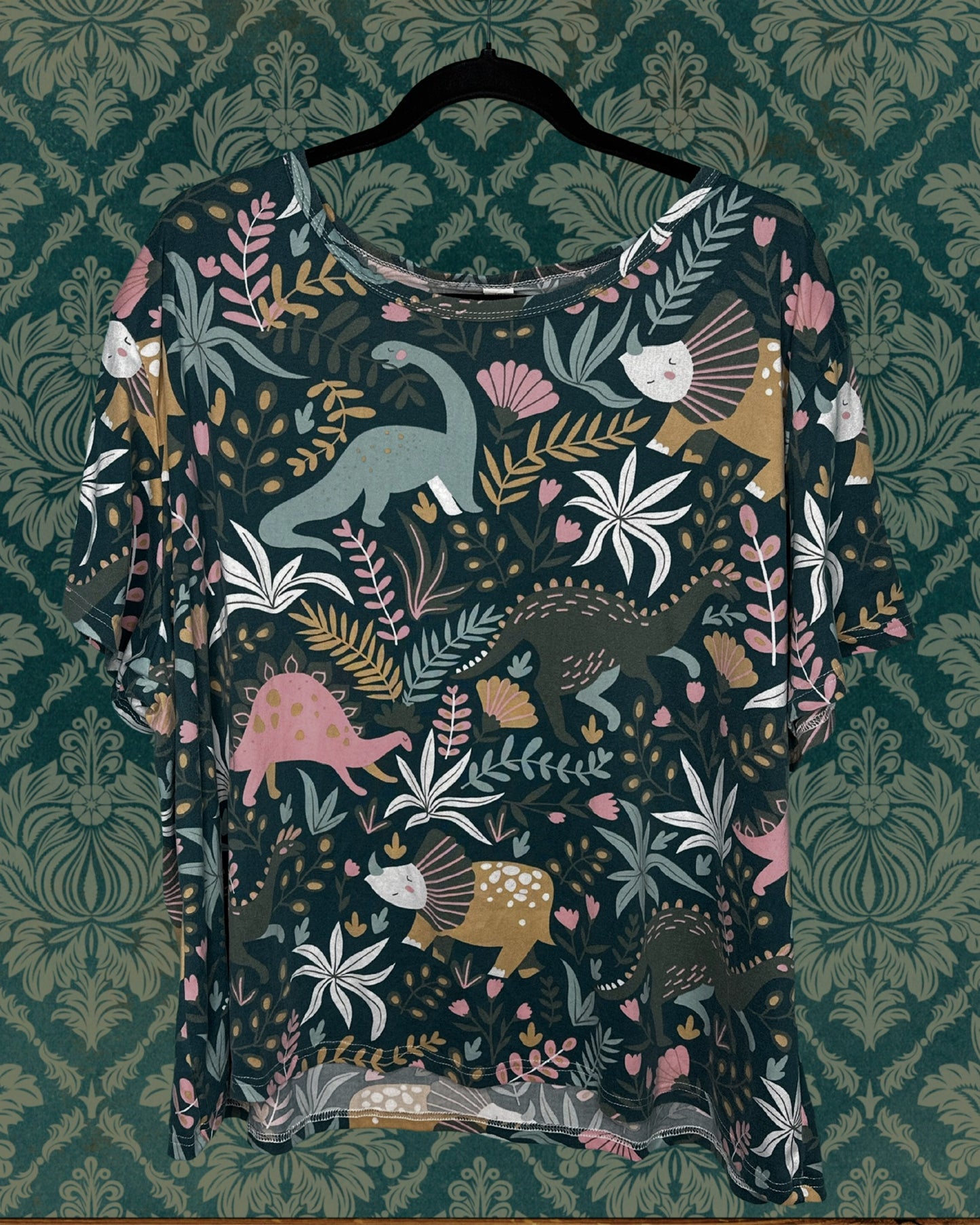 Teal, Mint Green & Pink T-Shirt and Short PJ Set