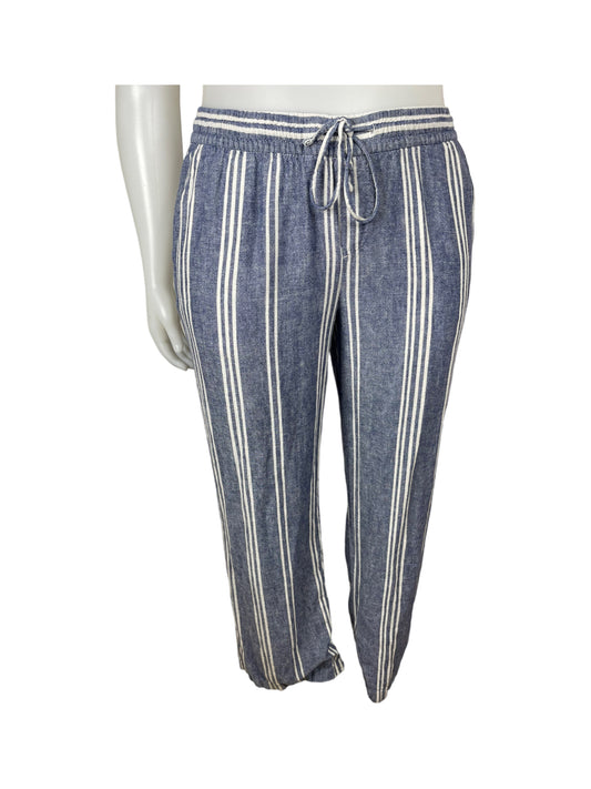 “Old Navy” Blue w/ White Stripes Pants (XL)