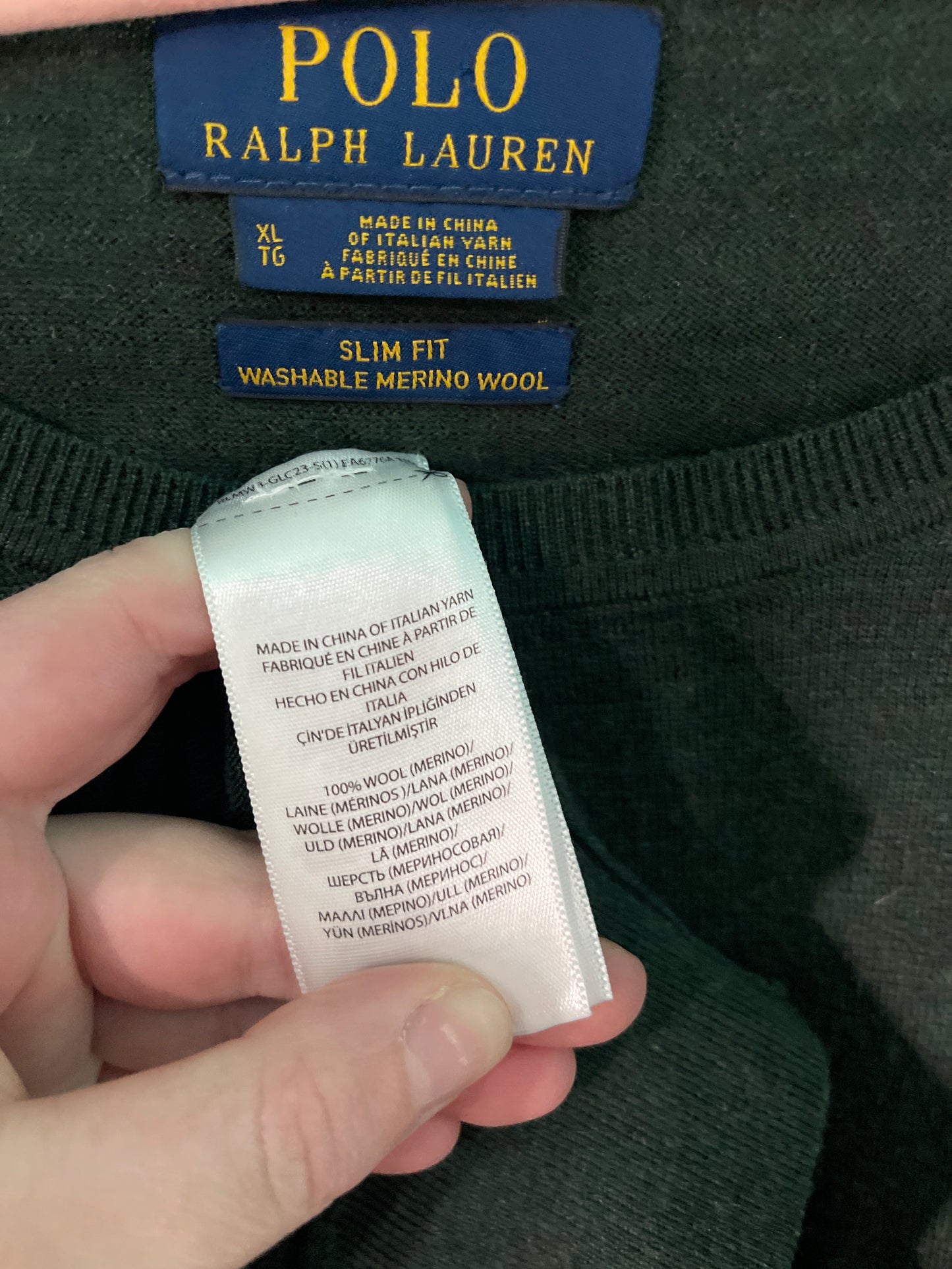 Dark Green Long Sleeved Knit Jumper