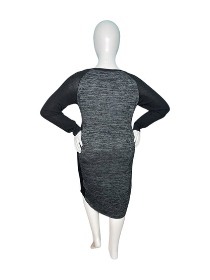 Grey w/ Black Long Sleeve Dress