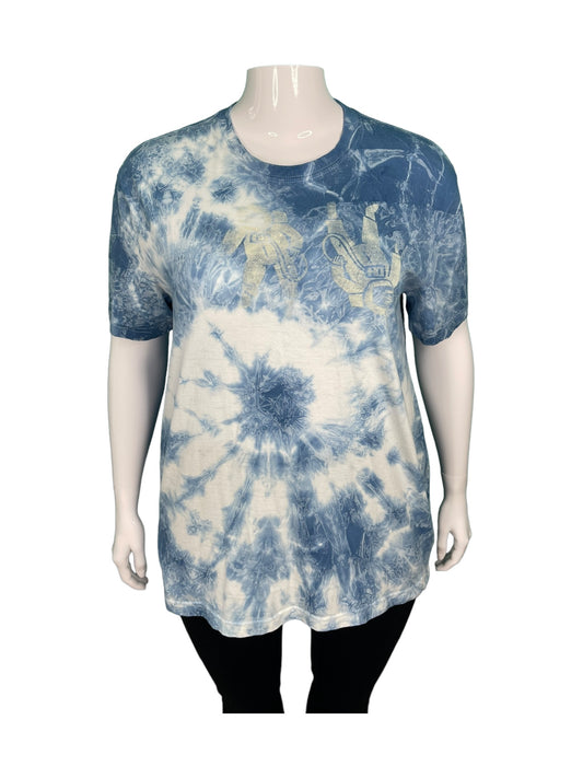 Blue & White Tie-Dye Astronaut T-Shirt