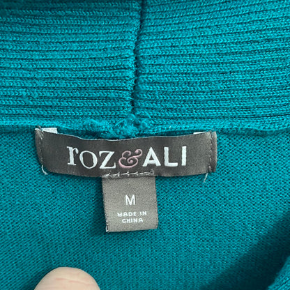 Teal Knit Cowneck Sleeveless Top