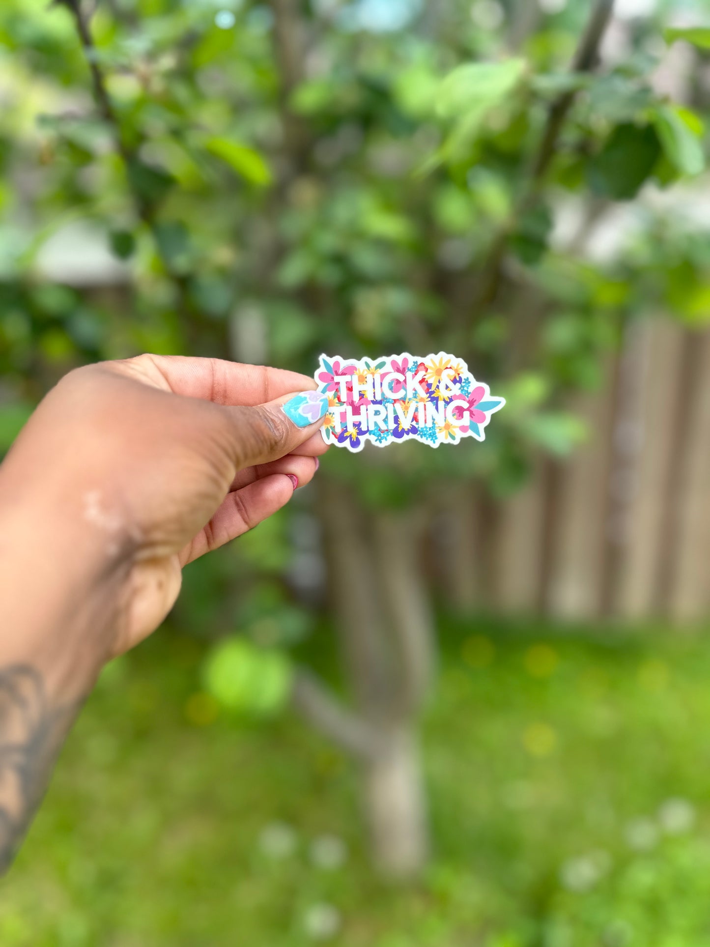 Thick & Thriving Floral Sticker