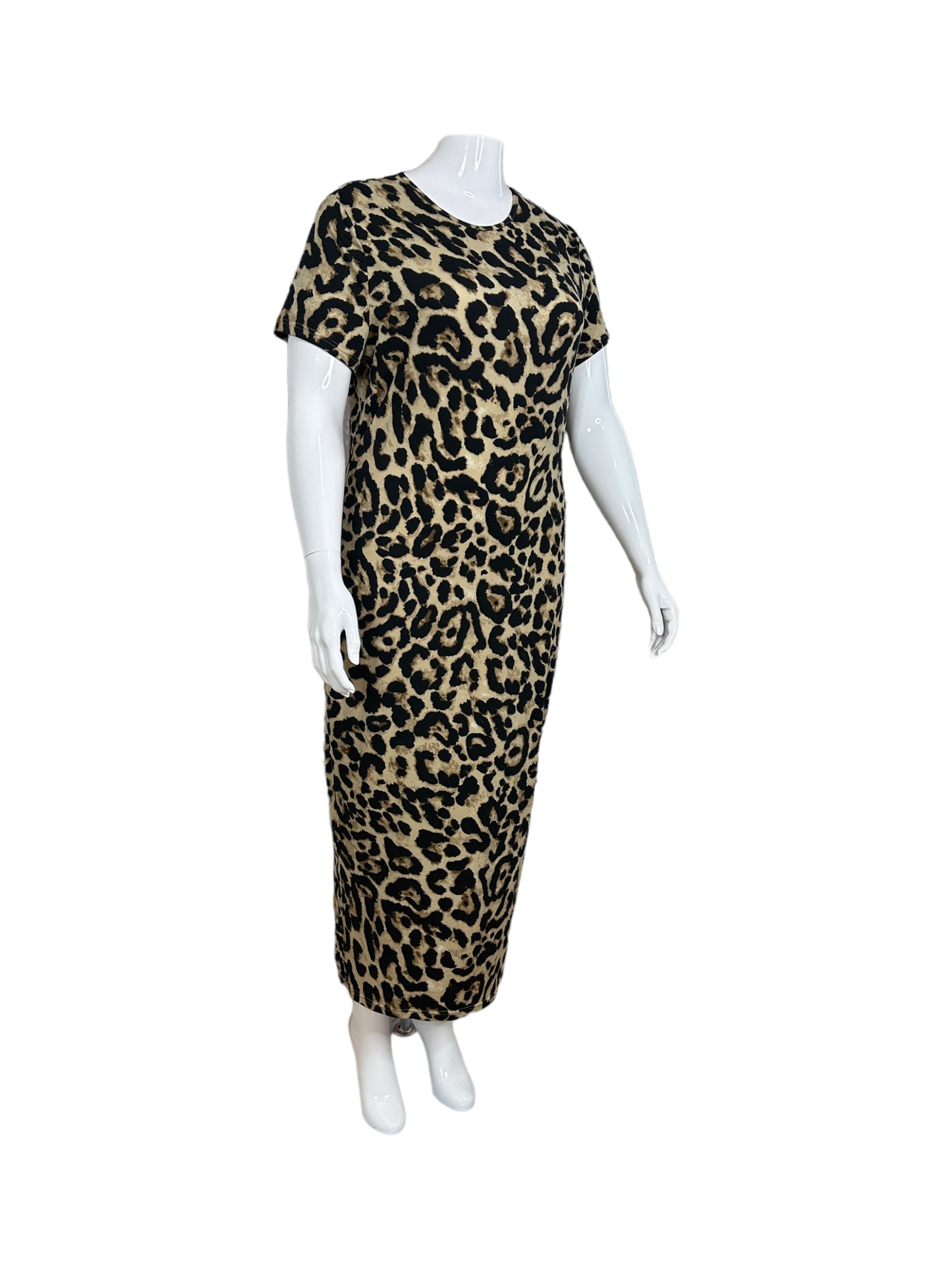 "Shein" Leopard Print Long Dress (2XL)