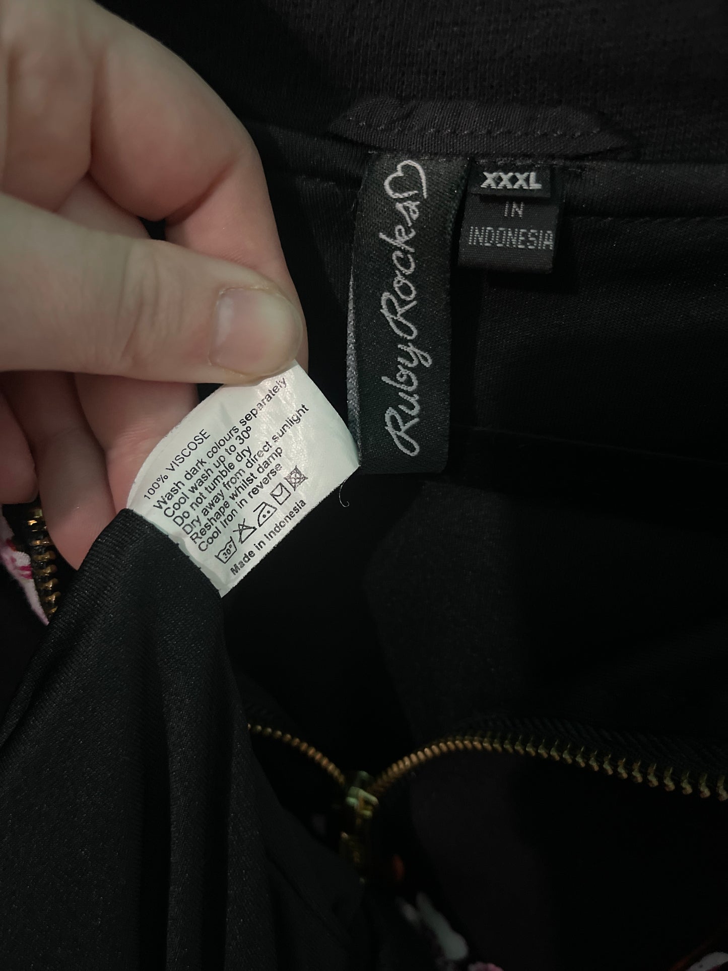 Black w/ Pink Floral Patterned Jacket