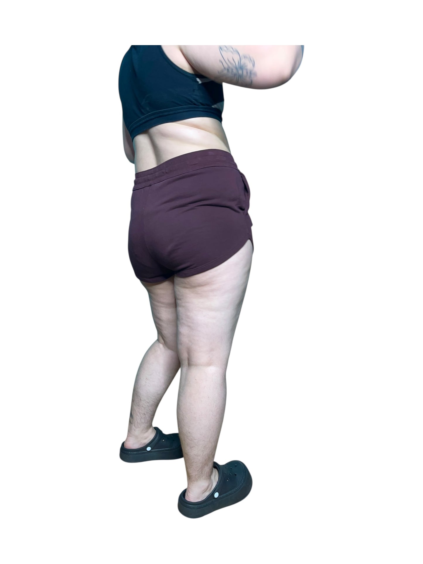 Burgundy Short Shorts