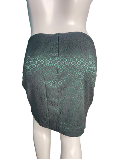 Green and Black Shimmery Fitted Skirt