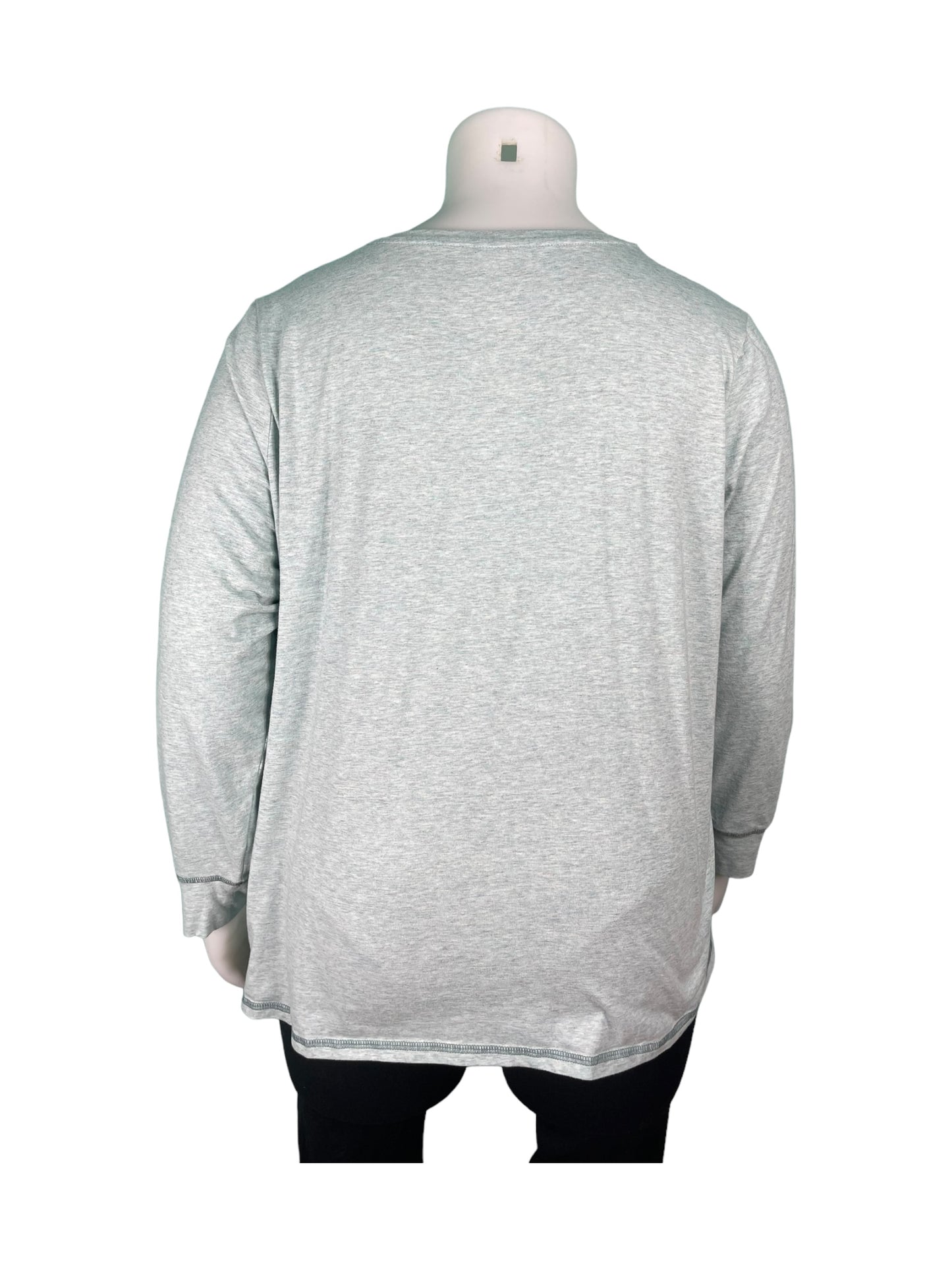 Pale Blue  Long-Sleeved Top