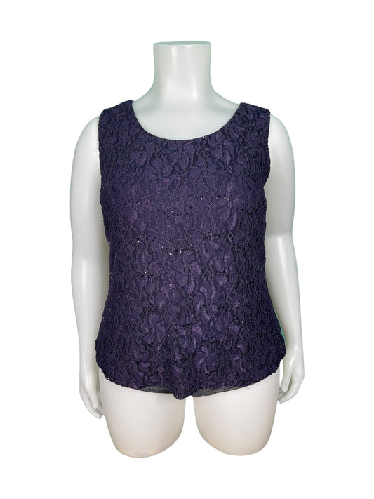 Sparkly Purple Sleeveless Top