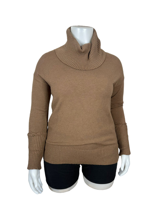 “Michel Studio” Brown Long Sleeved Turtleneck (1X) *