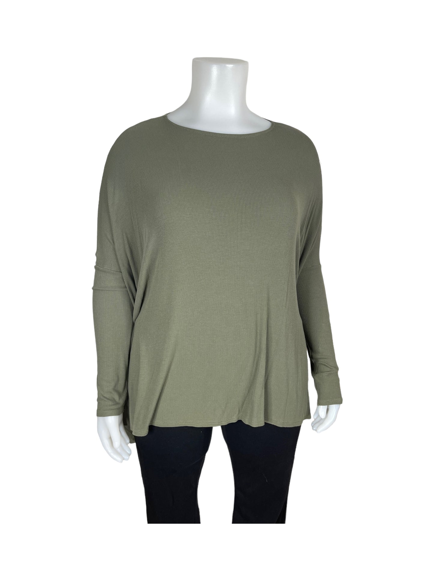 “Workhall” Green Oversized Long Sleev Top (L)