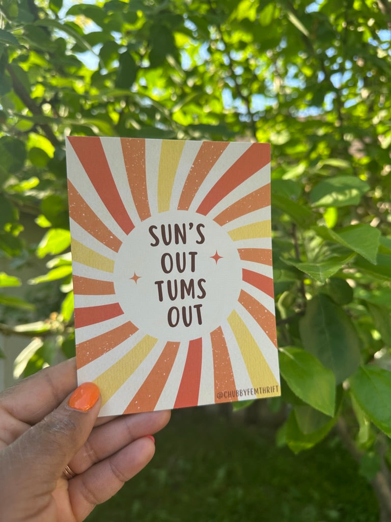 Sun's Out Tum's Out Postcard