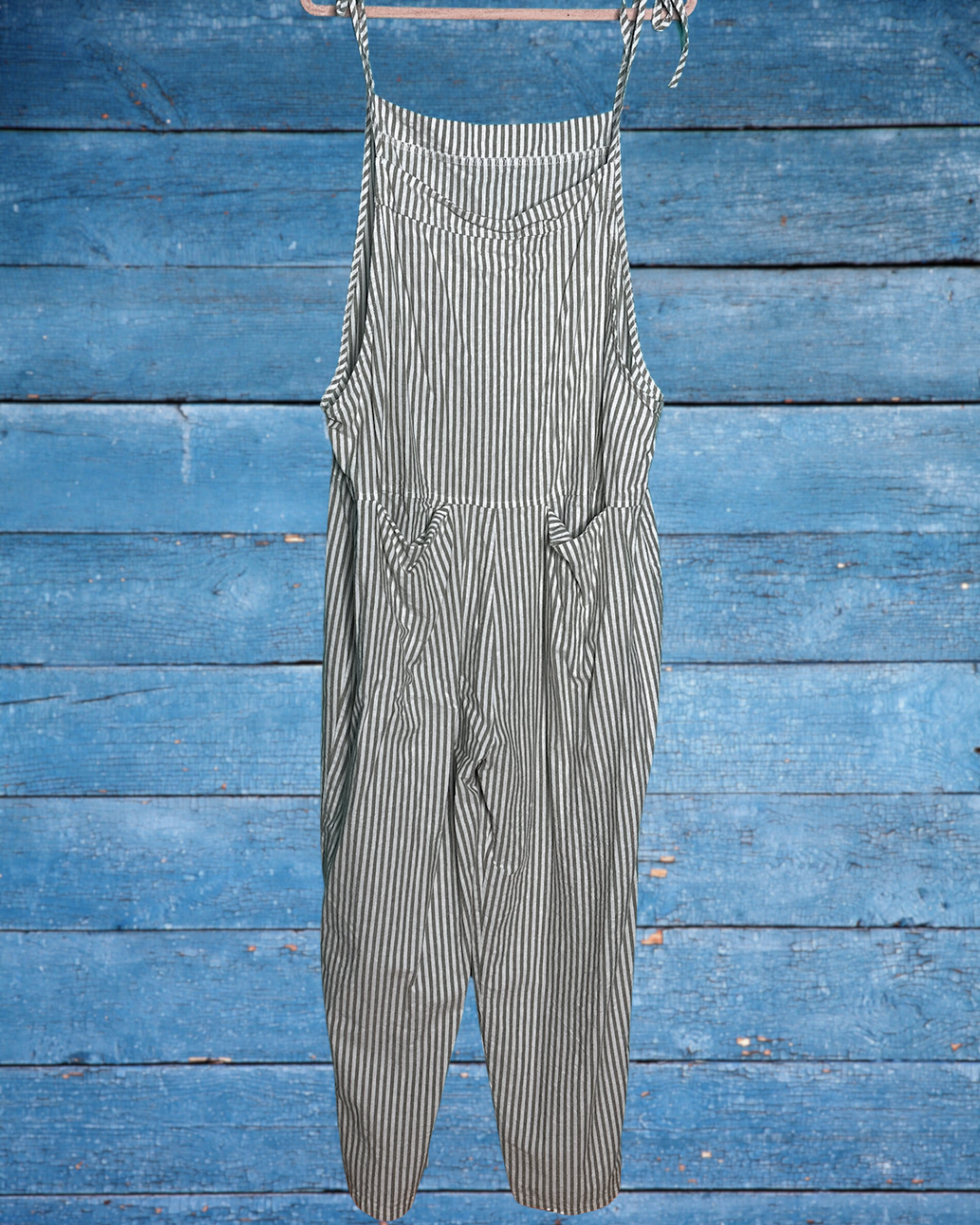 Grey and Cream Tie Jumpsuit