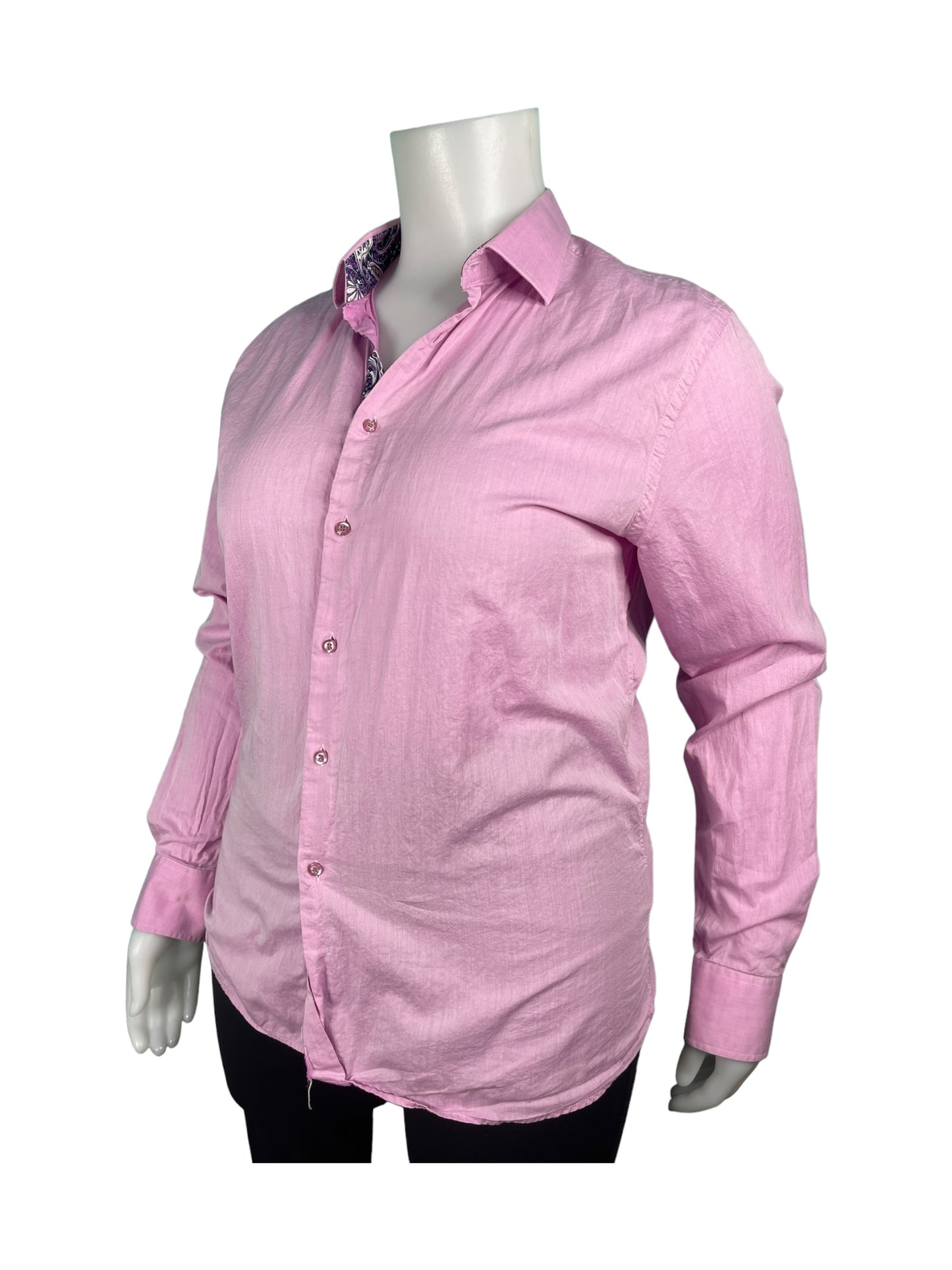 Pink Long Sleeve Button Up Shirt