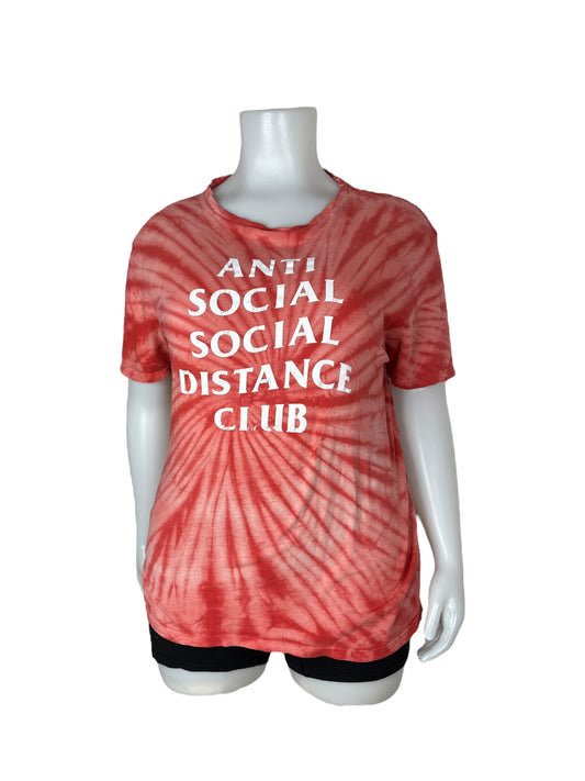 “Urban Heritage” Tye Dye Red Graphic T-Shirt (XL)