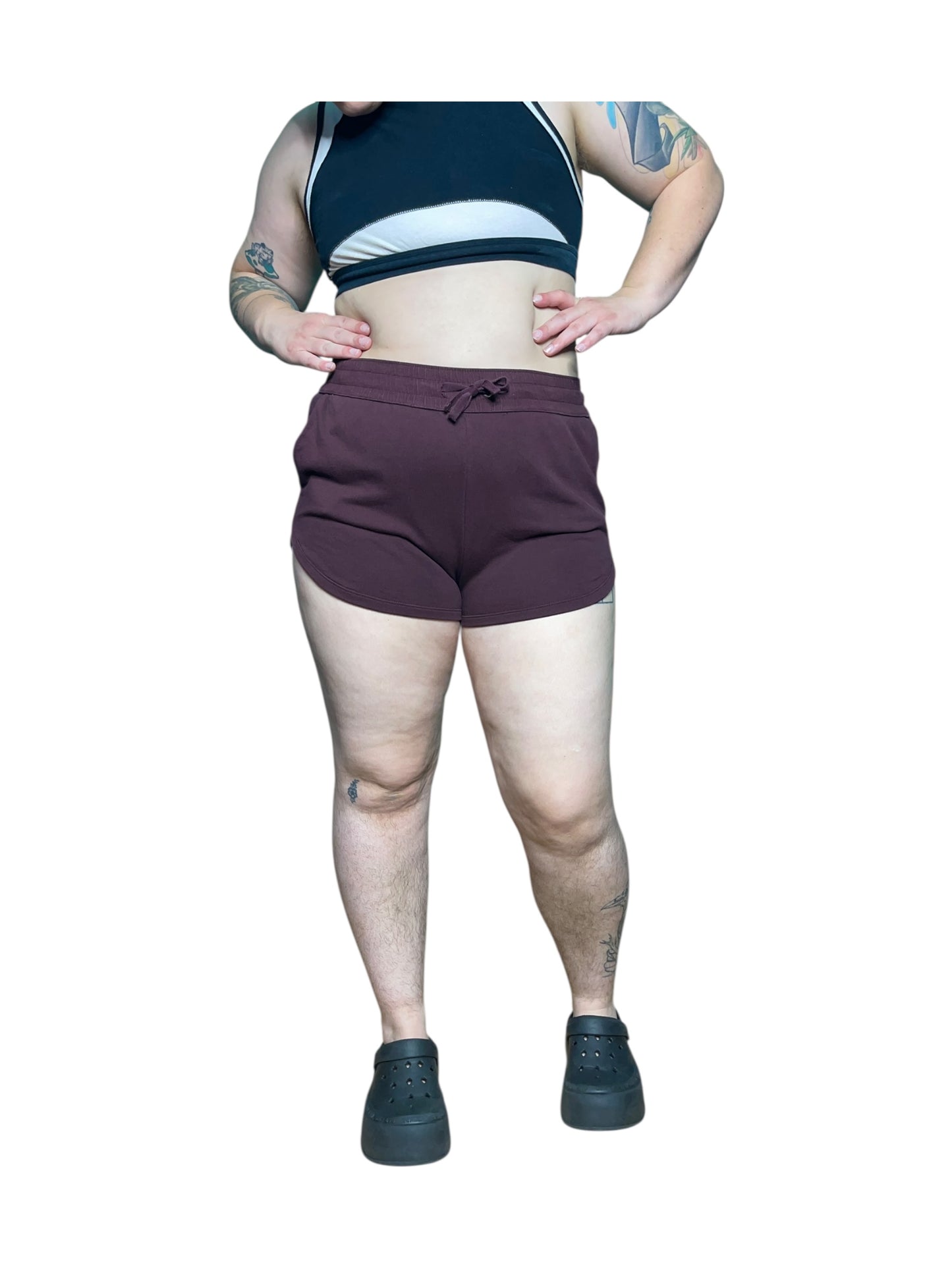 Burgundy Short Shorts