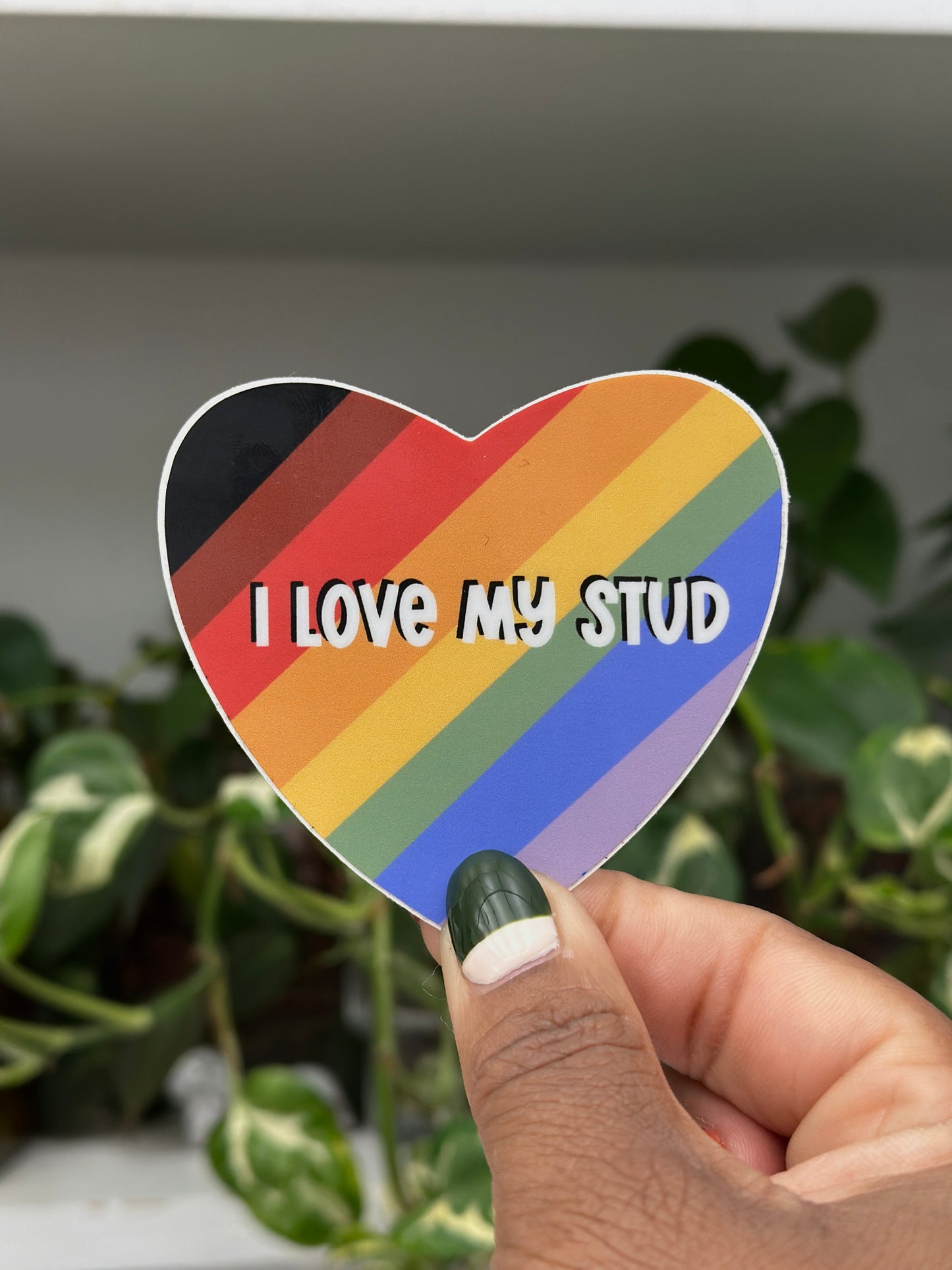 I love my Stud Heart Sticker