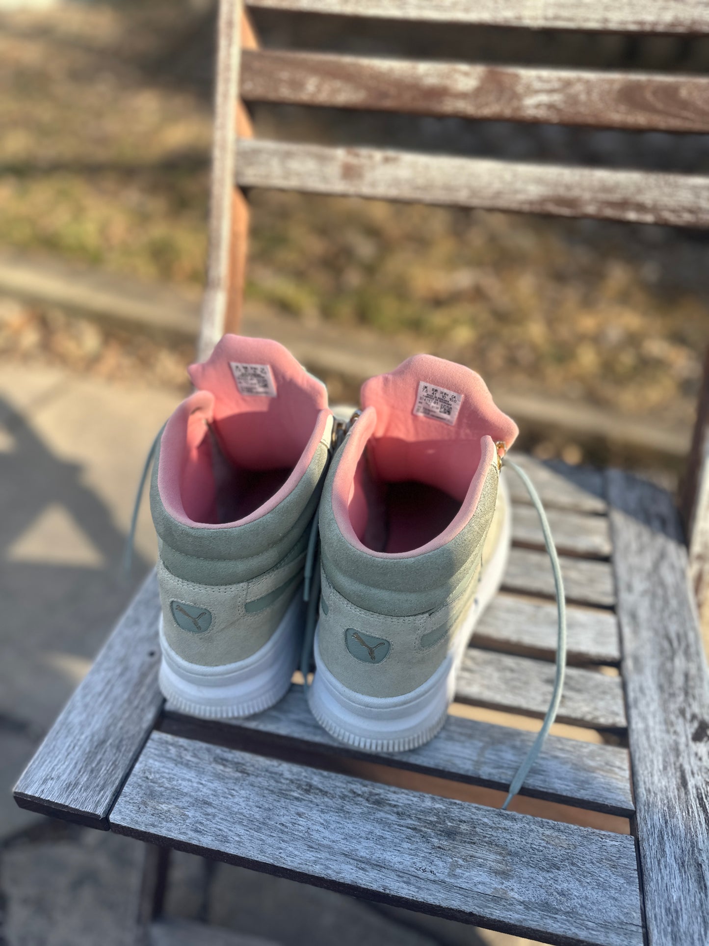 Light pink, Mint & Cream Sneaker Boots