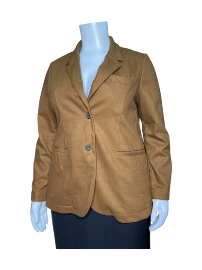 Tan 2 Button Long Sleeved Blazer