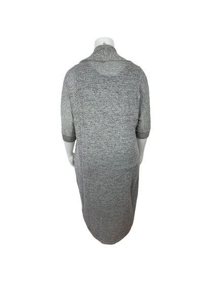 Grey Salt & Pepper Maxi Cardigan (2X/3X)