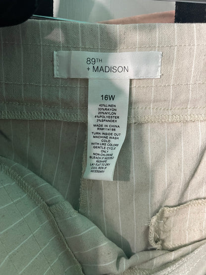 Cream Vertical Striped Pants