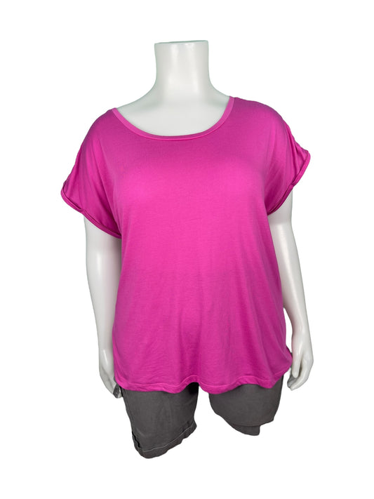 Hot Pink Short Sleeved Top