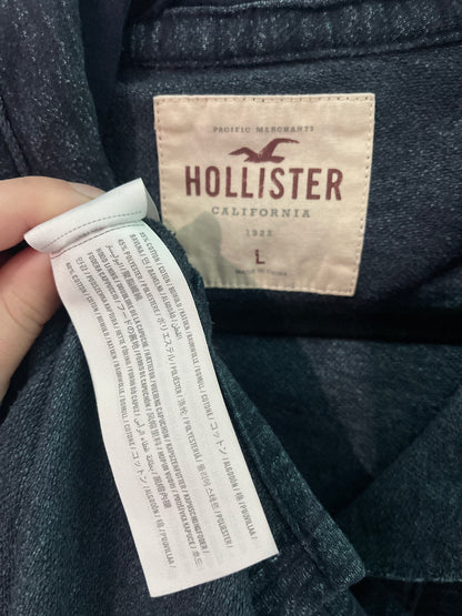 Navy Blue Short Sleeved Hoodie Shirt