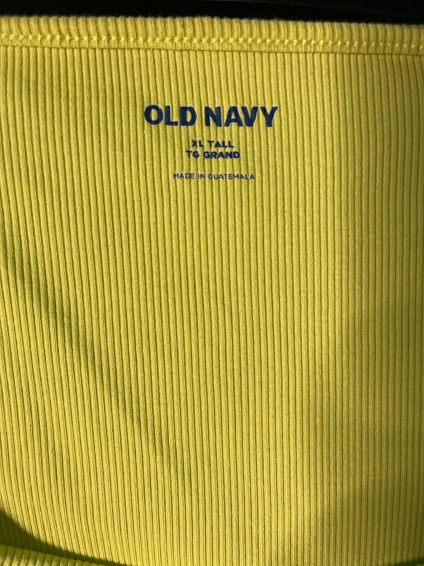 Yellow Square Neck Tank Top