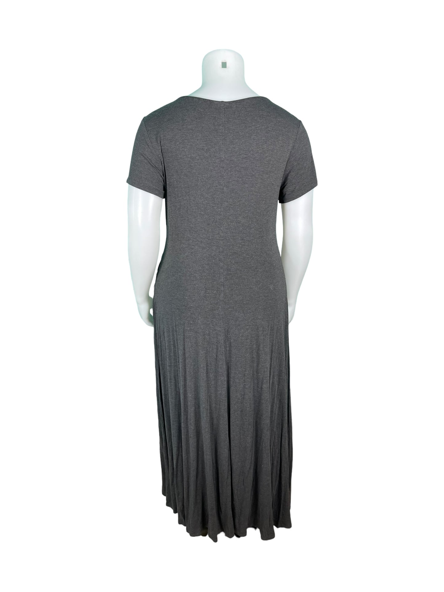 Grey Short Sleeve Maxi Dress