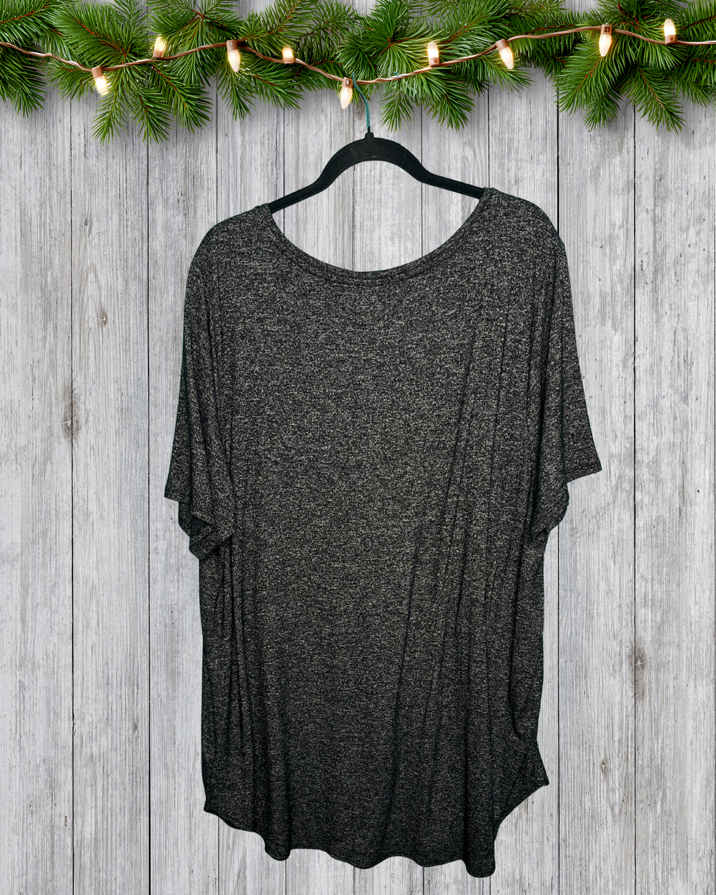 Black Salt & Pepper V-Neck T-Shirt