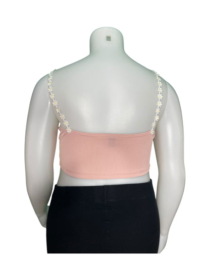 Pink daisy Strap Tank Top