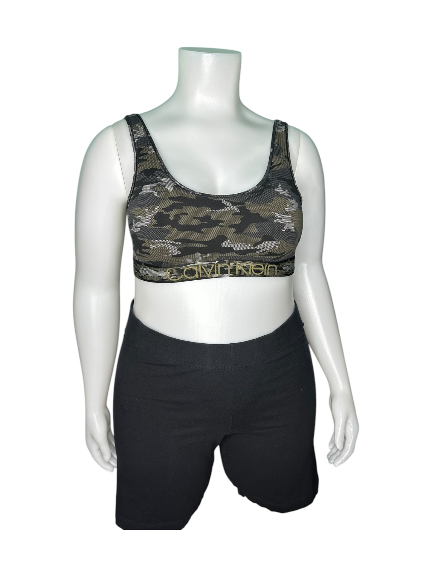 Green Army Print Bralette