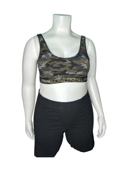 Green Army Print Bralette