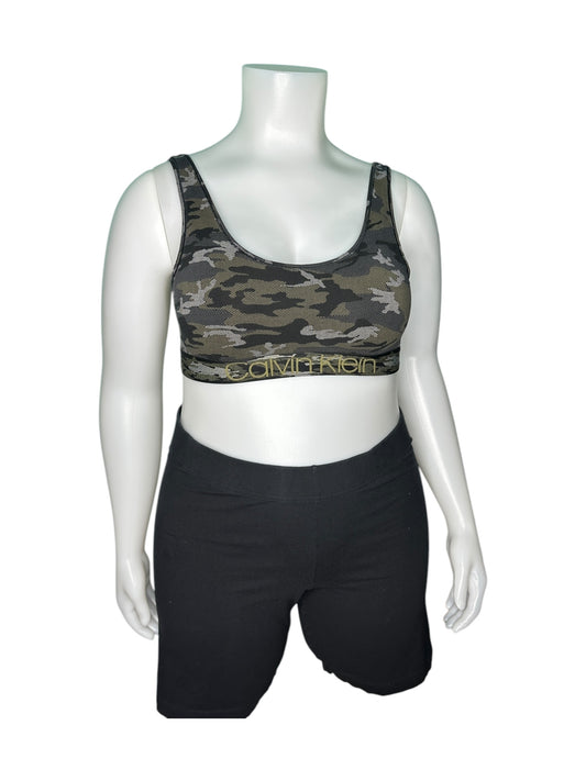 Green Army Print Bralette