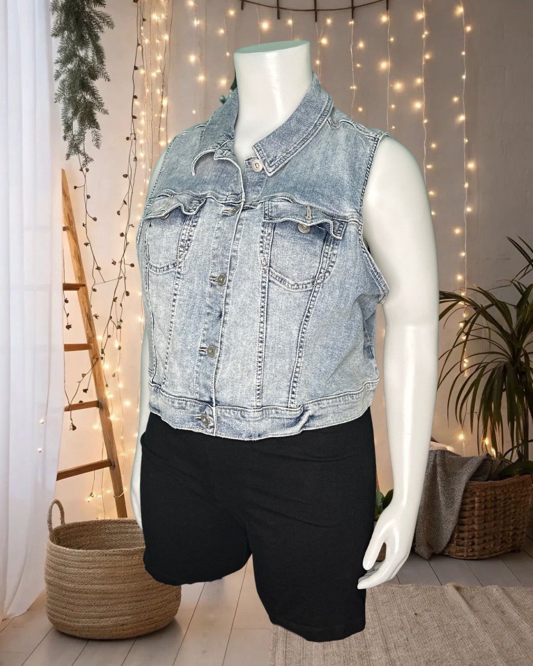 Light Blue Denim Vest