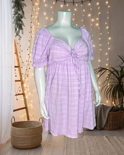 Light Purple Sweetheart Neckline Knee Length Dress