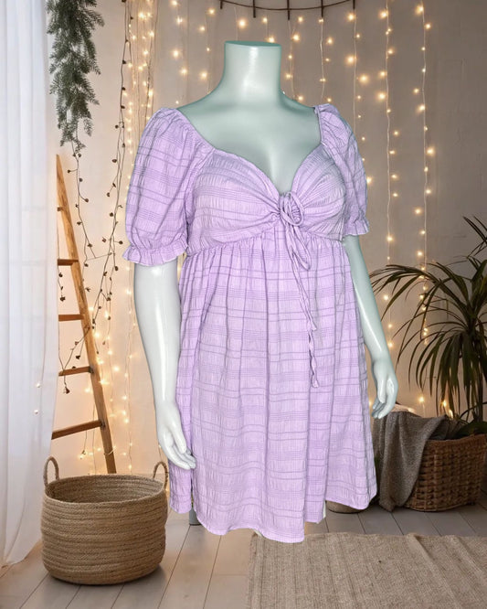 Light Purple Sweetheart Neckline Knee Length Dress