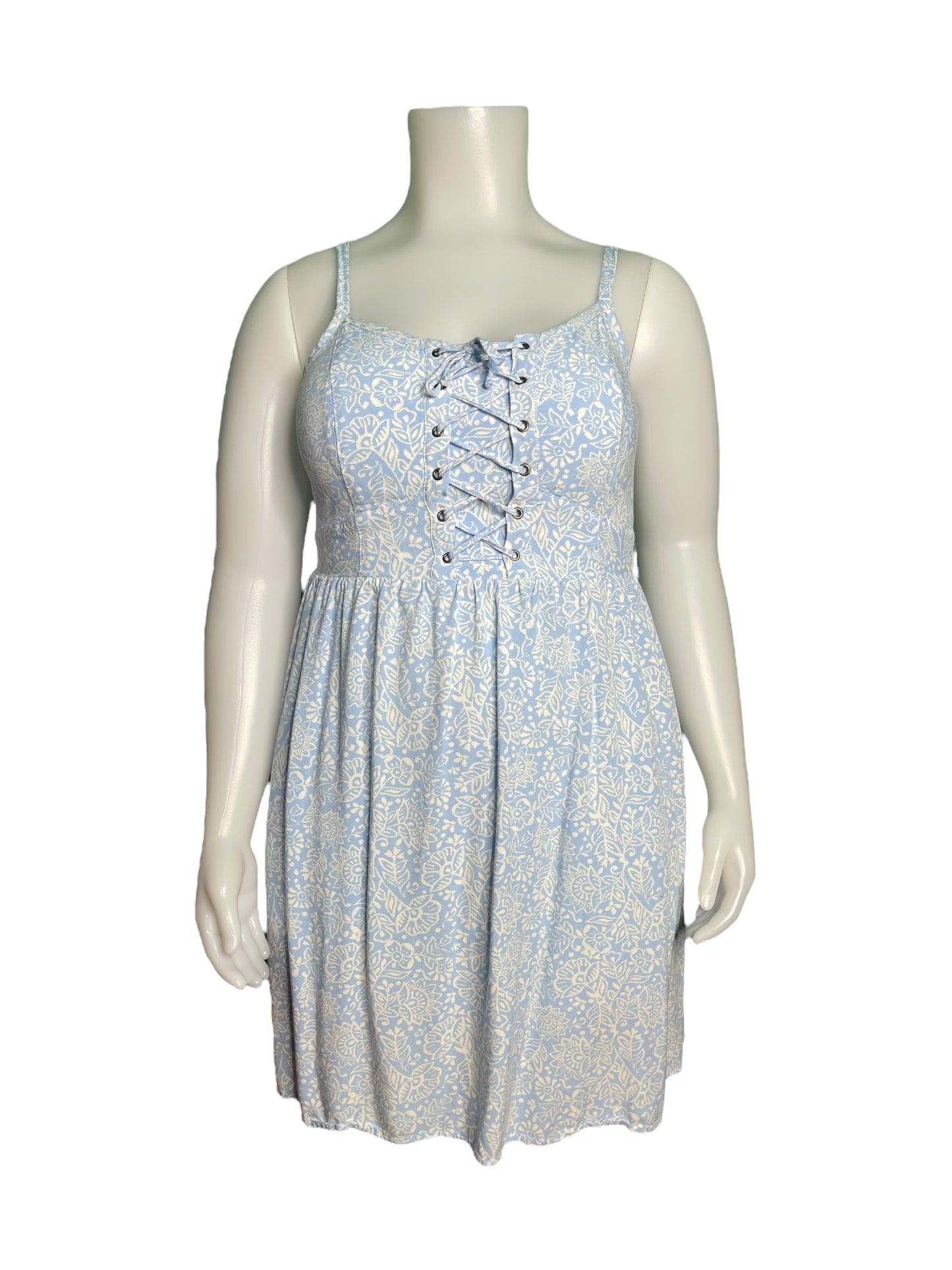 Baby Blue Spaghetti Strap Summer Dress