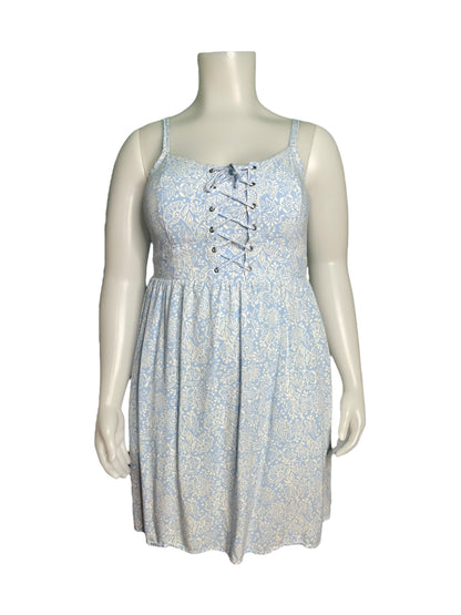 Baby Blue Spaghetti Strap Summer Dress