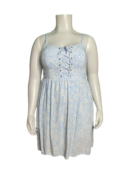 Baby Blue Spaghetti Strap Summer Dress