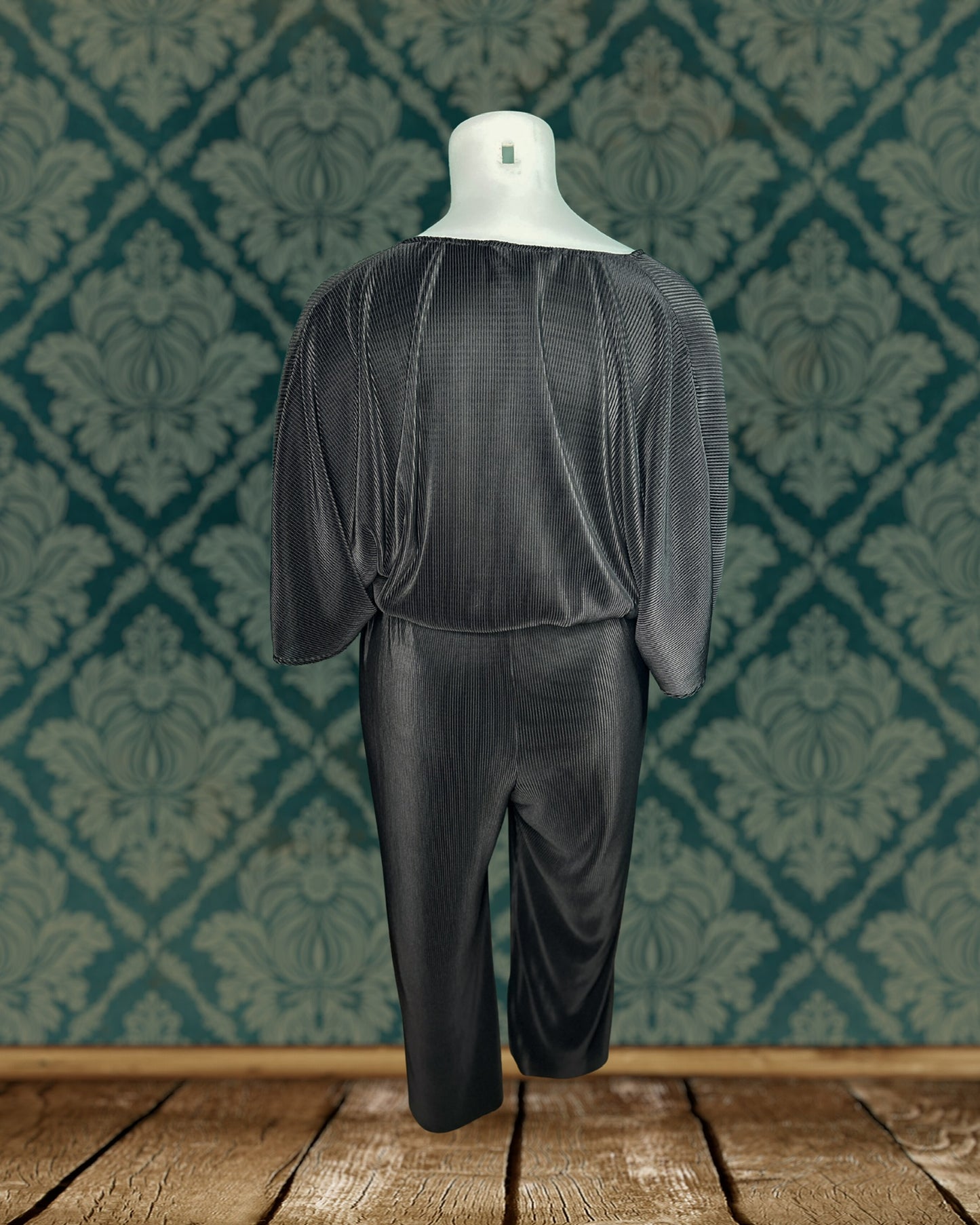 Black 3/4 Sleeved Jumpsuit